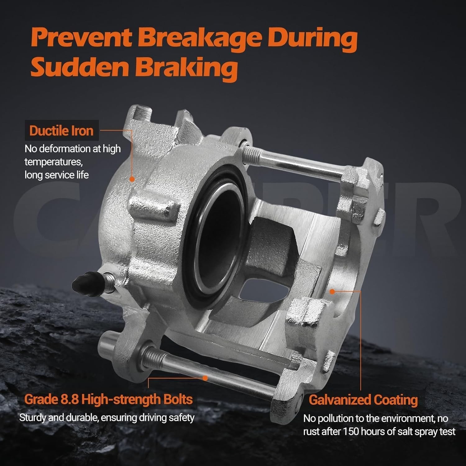 Front Brake Caliper with Bracket Compatible with Nissan 1989-1999 Maxima, 200…