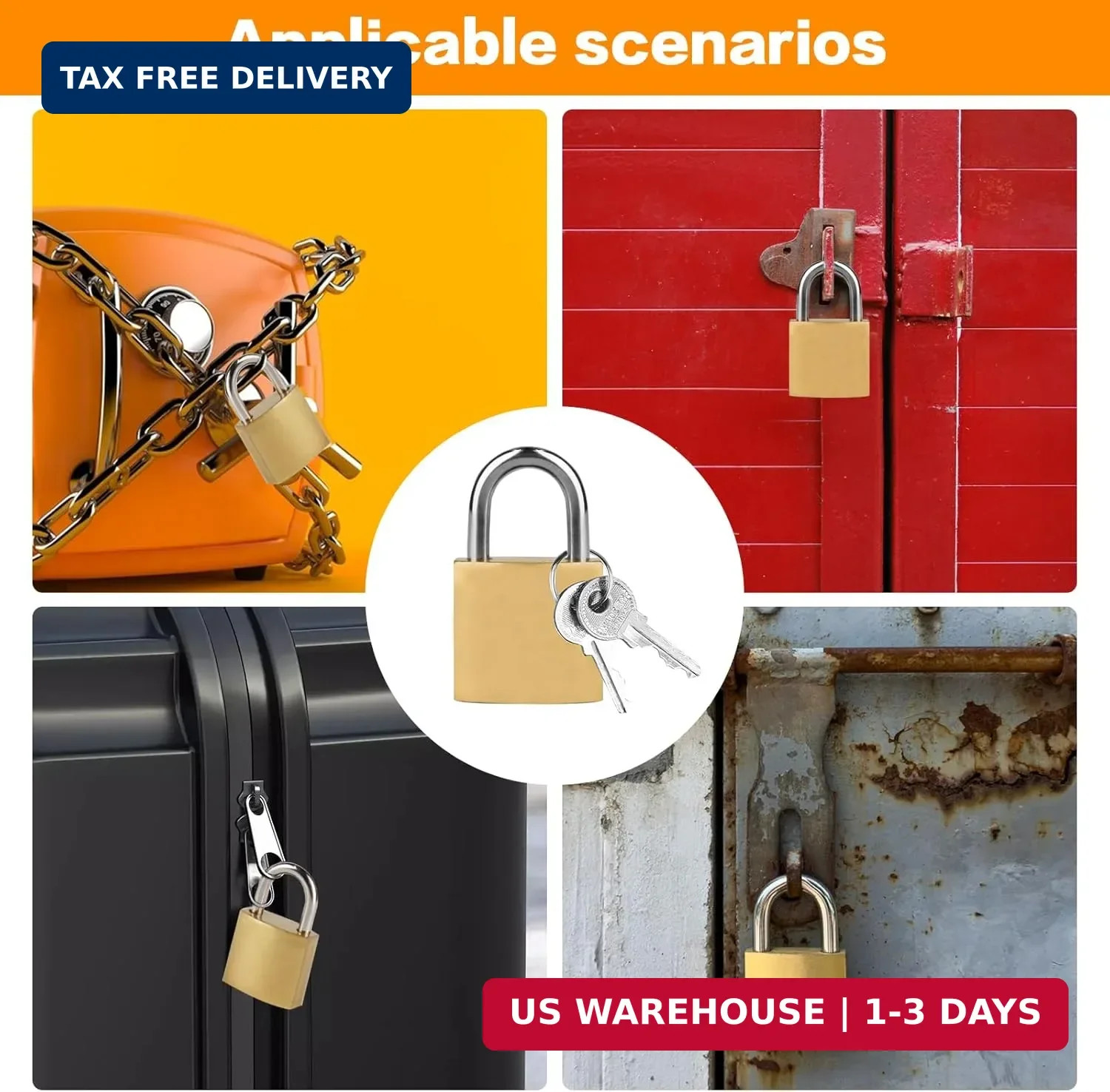 12 Pieces Mini Locks with Keys, Small Solid Brass Padlock Suitcase Locks for …