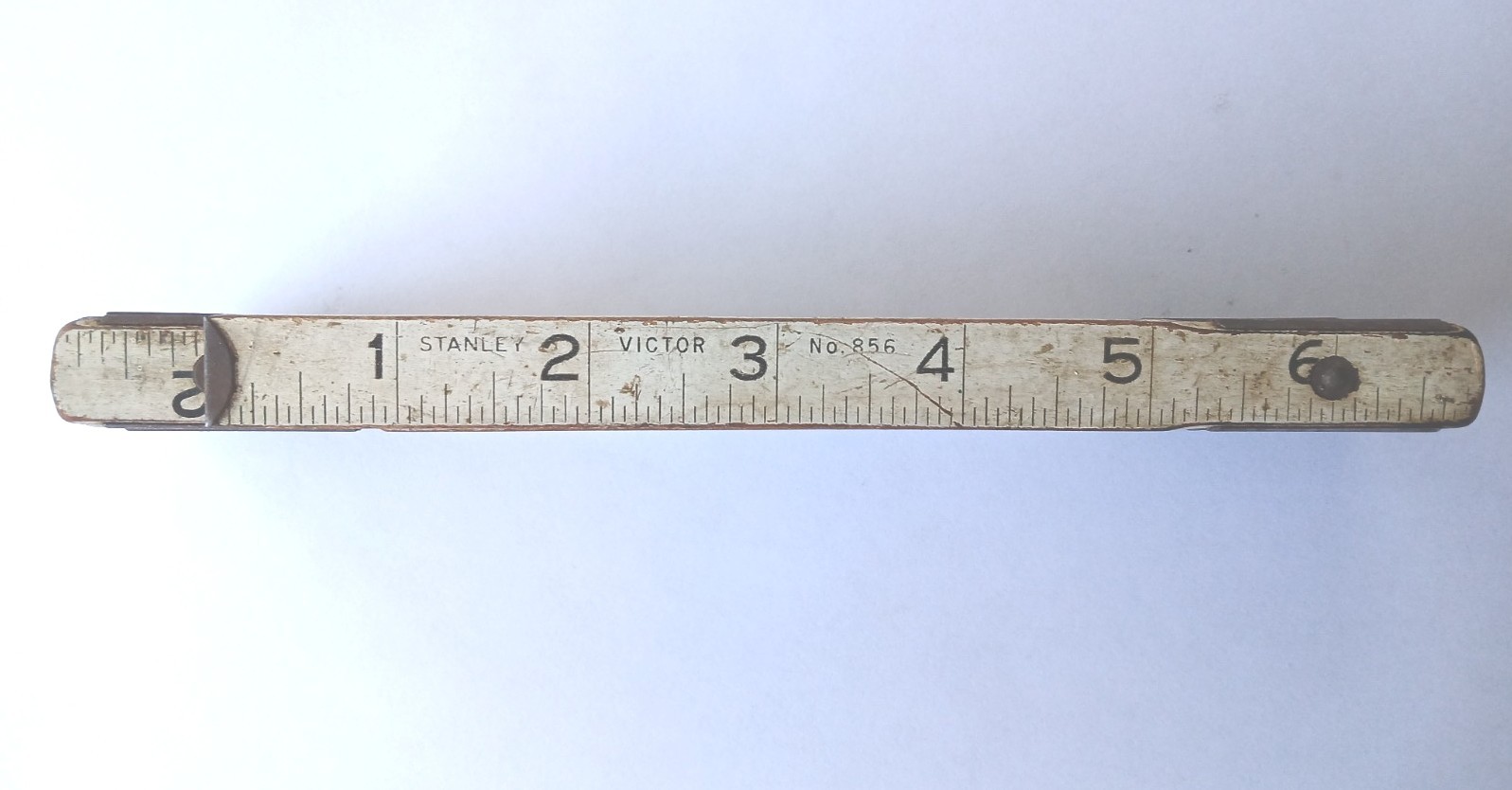 Vintage Stanley Victor No. 856 Folding Wood Rule 72” Zig Zag USA Pat. 1,227,206