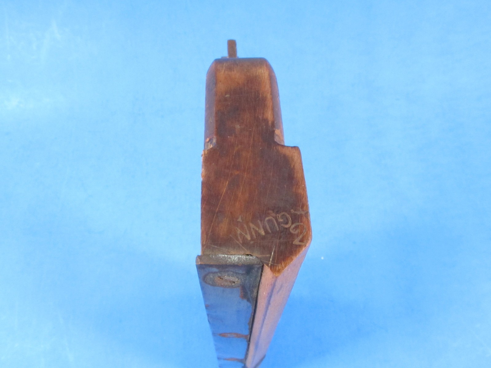 Porter London V groove or chamfer or hawk wood molding plane modified brass sole