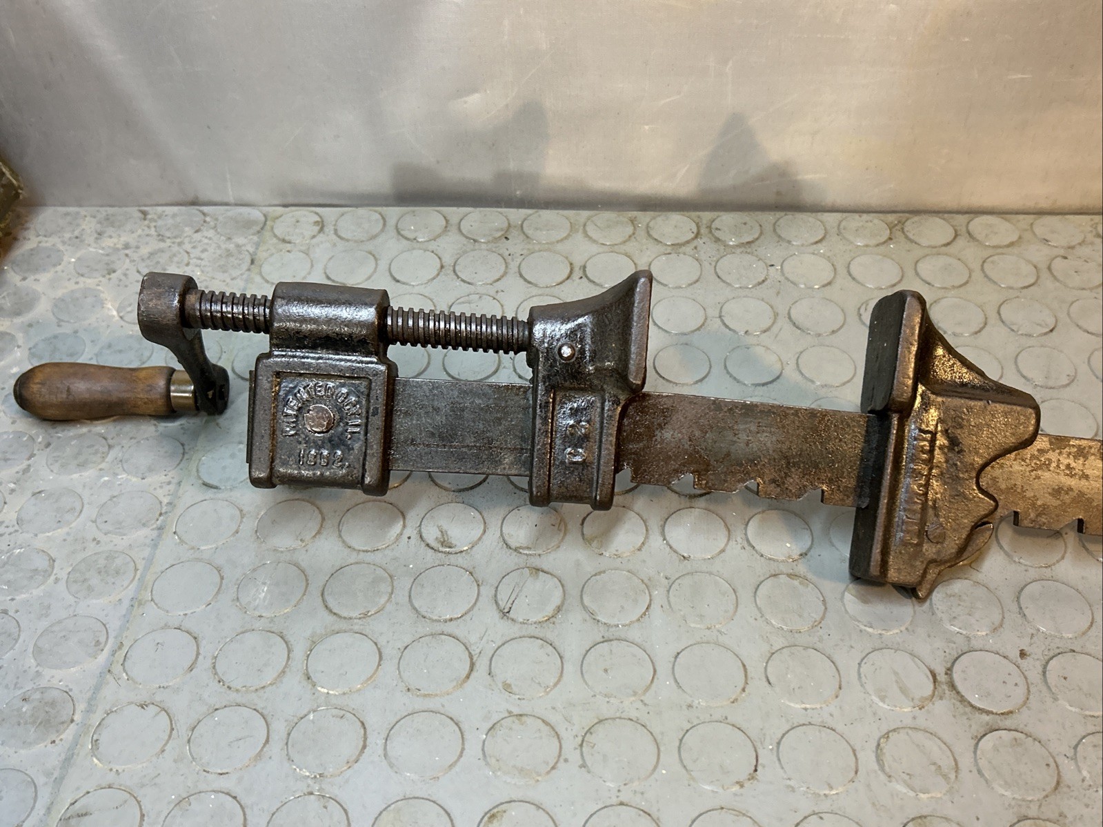 Rare Vintage Clamp!! Tatum Patented Oct. 11, 1892!!