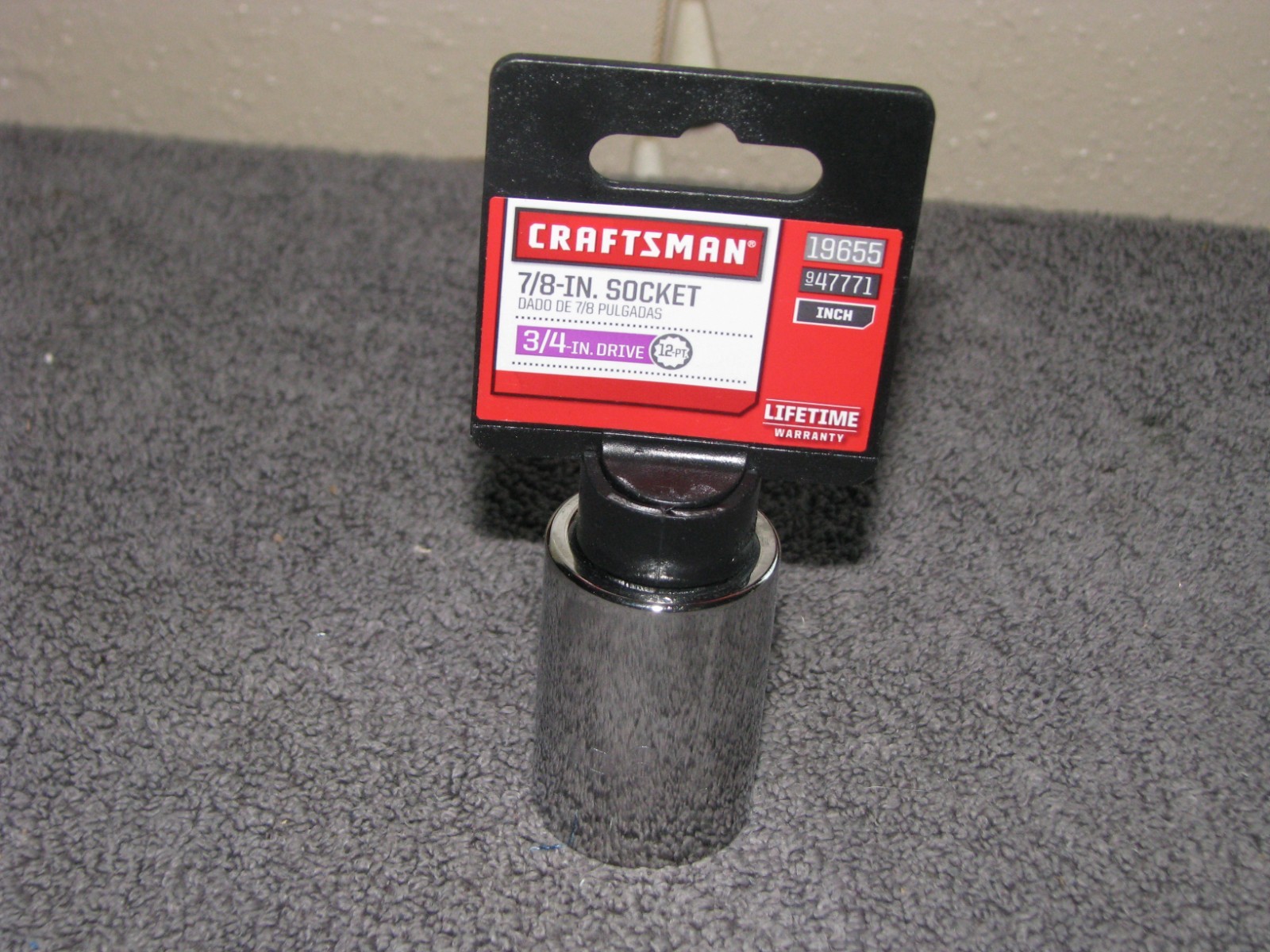 Craftsman USA 7/8” SAE 3/4” Drive 12 Point Socket