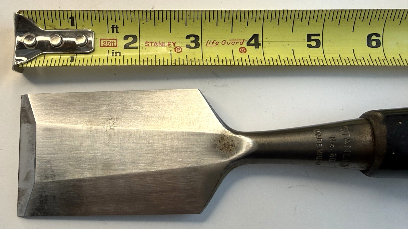 Stanley No.60 Made in USA 2″ Wide Woodworking Chisel