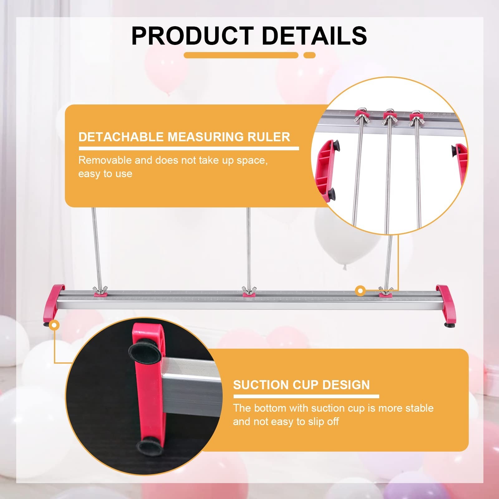 Balloon Sizer Ruler – Metal Measurement Tool, Adjustable 0-12 Inch for Decora…