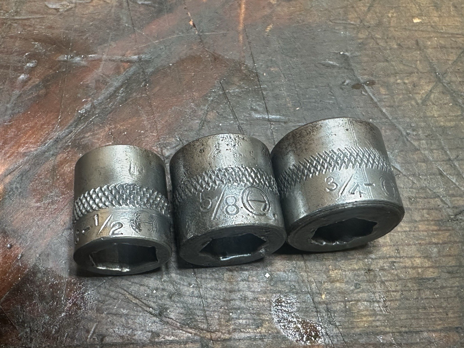 Vintage Hinsdale Sockets Square And Hex Drive Star Logo Sockets In Lot Of 17