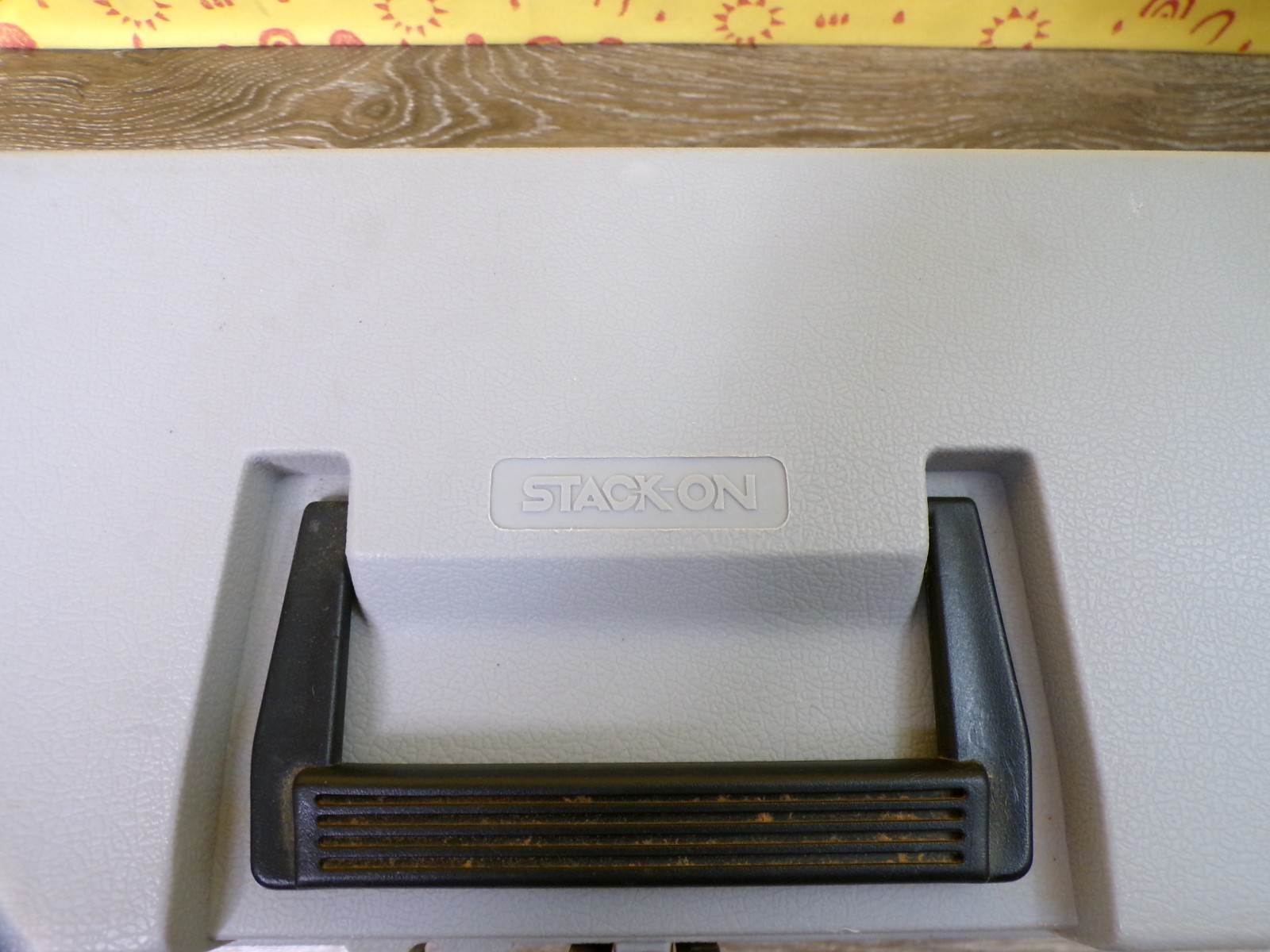 STACK-ON Vintage Gray Toolbox Tackle Box Plastic Removable Tray 13″x6″x6″ USA
