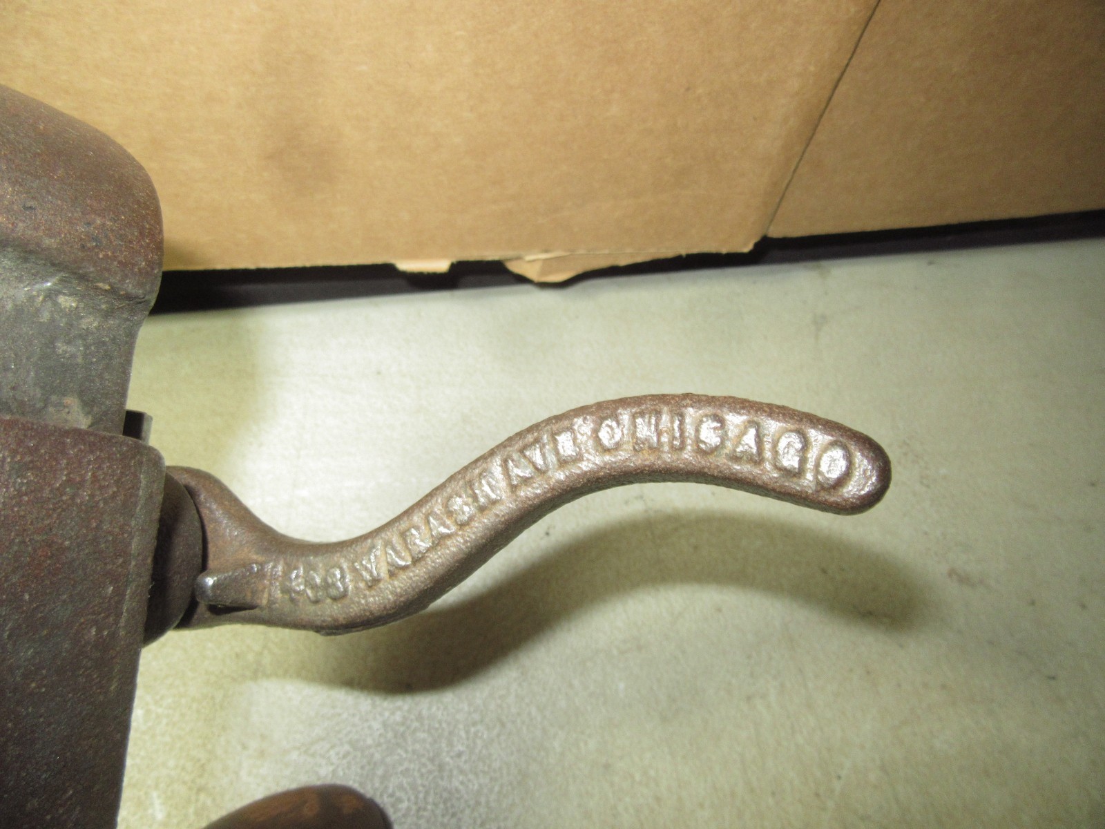 Vtg Rare International Mfg Co buggy axel wrench 408 Wabash Ave Chicago pat 1905