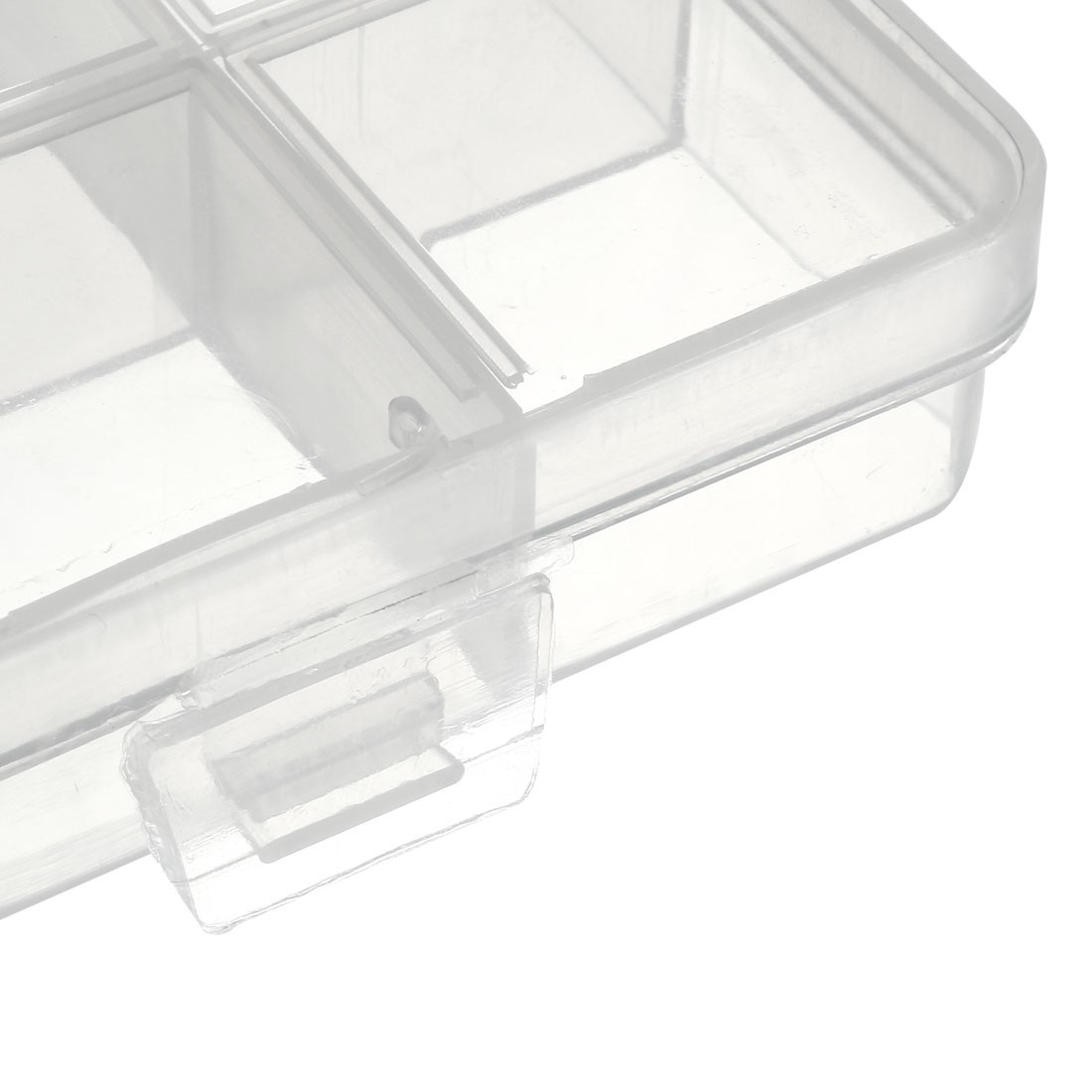 Component Storage Box, PP Fixed 24 Grids Clear White 193x132x22mm 2 X