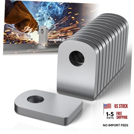 12 Pcs Weld on Tabs with Holes, Steel Gussets, Weld on Shock