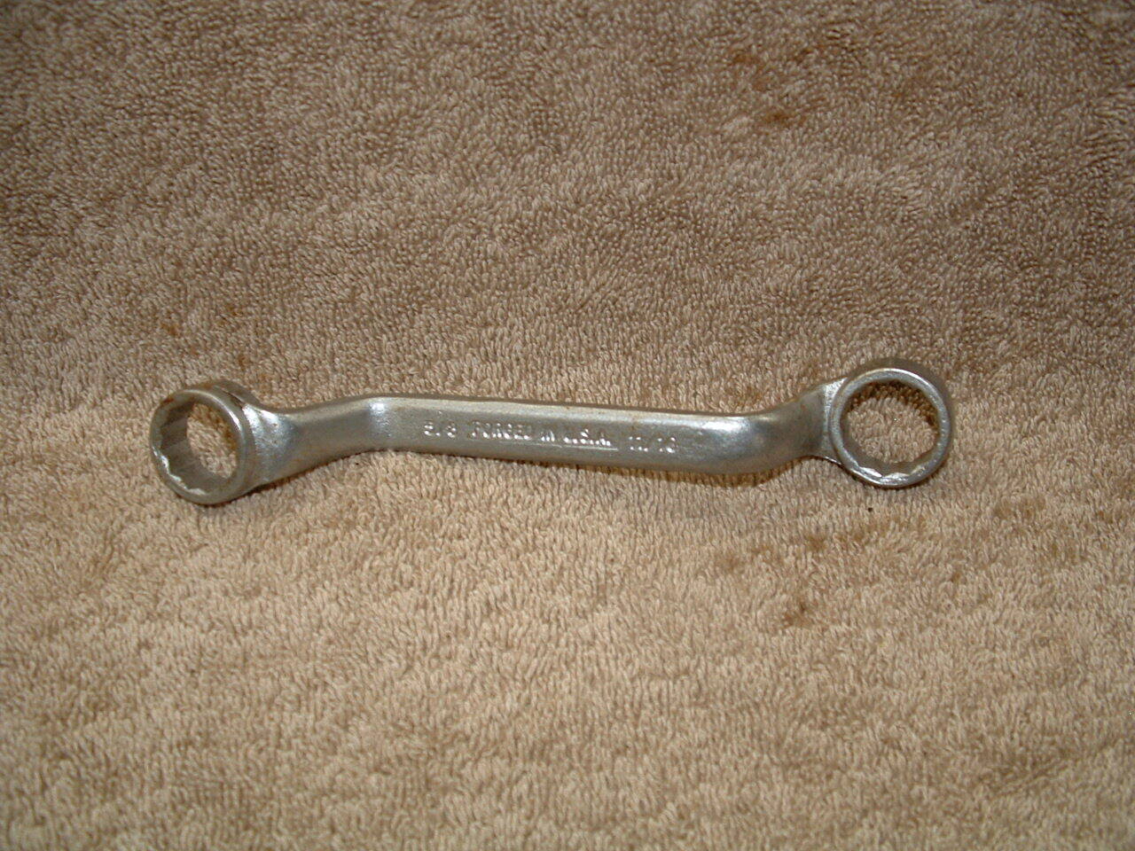 RARE INDESTRO SUPER # 743 FORGED USA CLOSED END OFF SET WRENCH 12 POINT