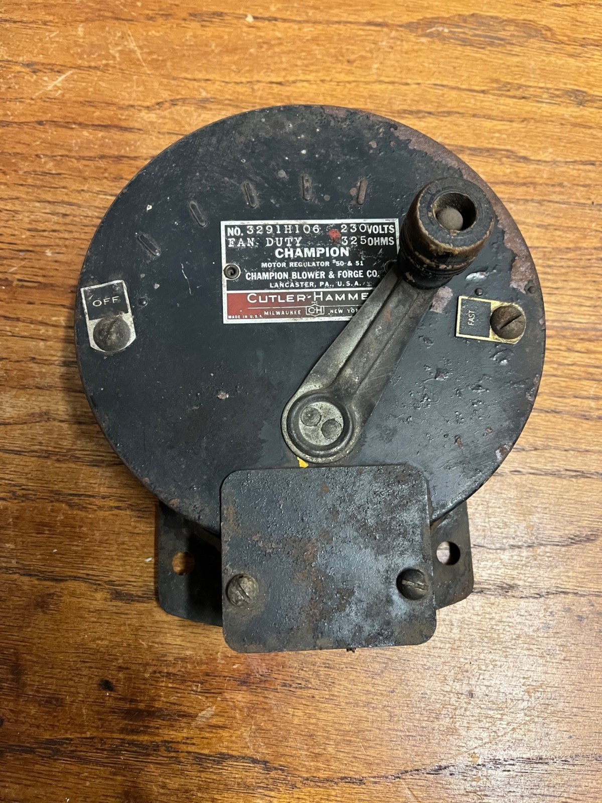 Vintage Cutler Hammer Champion Blower & Forge Motor Regulator – Blacksmith