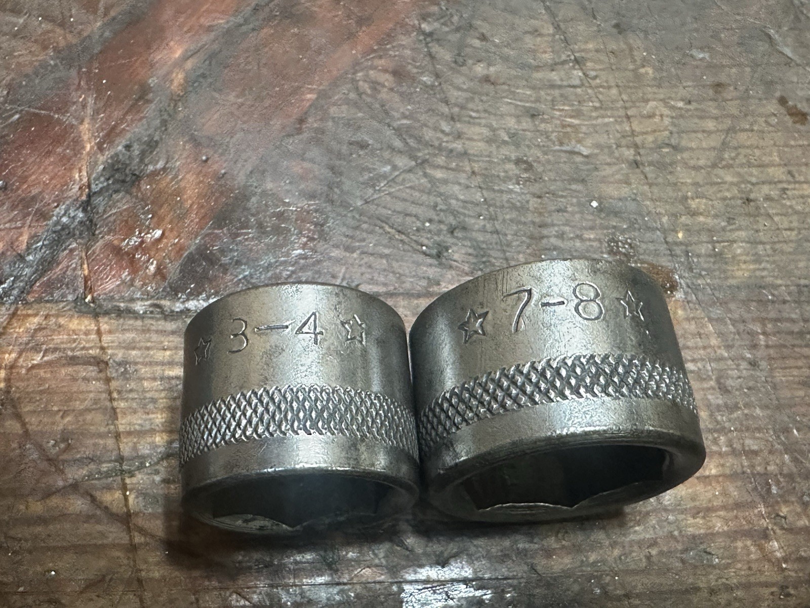 Vintage Hinsdale Sockets Square And Hex Drive Star Logo Sockets In Lot Of 17