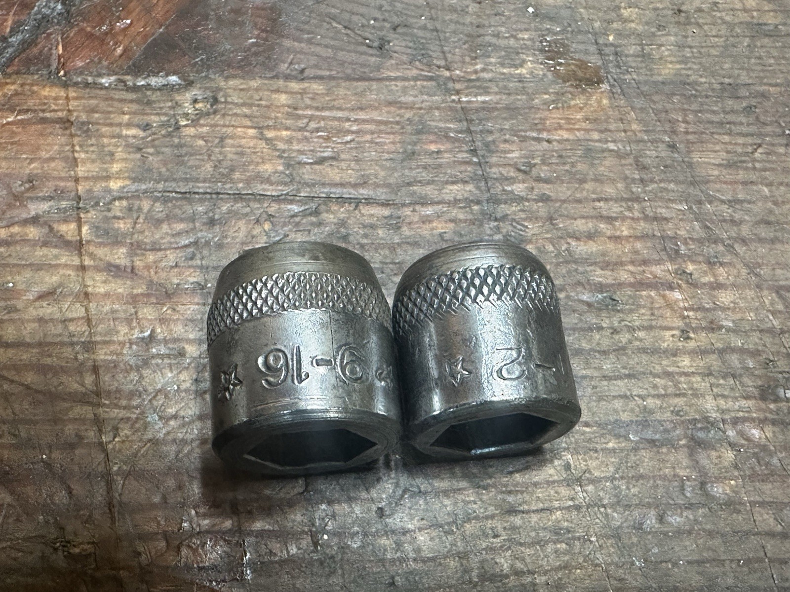Vintage Hinsdale Sockets Square And Hex Drive Star Logo Sockets In Lot Of 17
