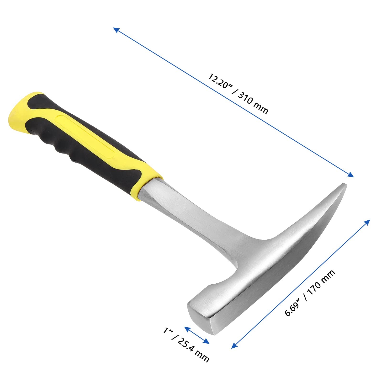 2 PCS 32oz Rock Pick Hammer, 2LB Masonry Hammer with Pointed Tip for Geological