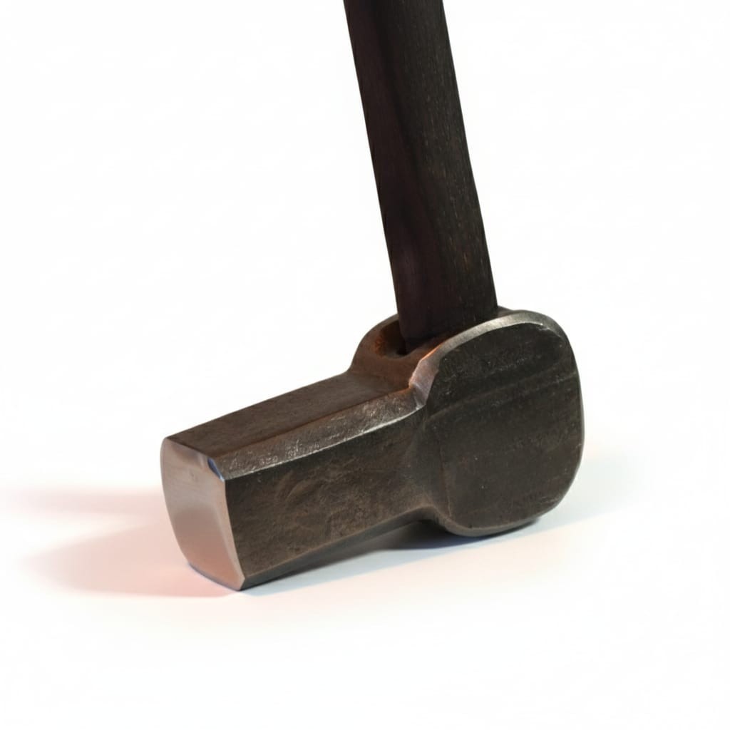 Hand Forged Artisan Blacksmith Hammer,Custom Metalworking Tool With Hardwood