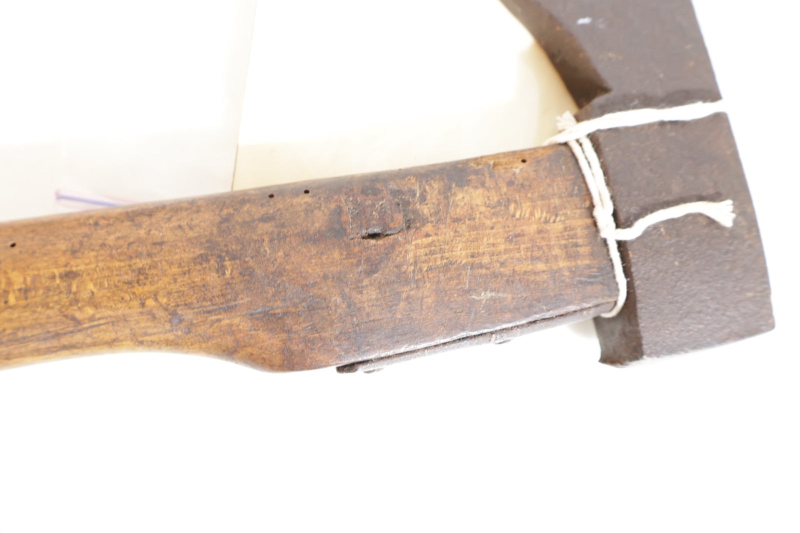 ANTIQUE STYLE BENCH AXE VERY UNUSAL POSSIBLY 18 TH CENTURY GOOD CONDITION tag 2