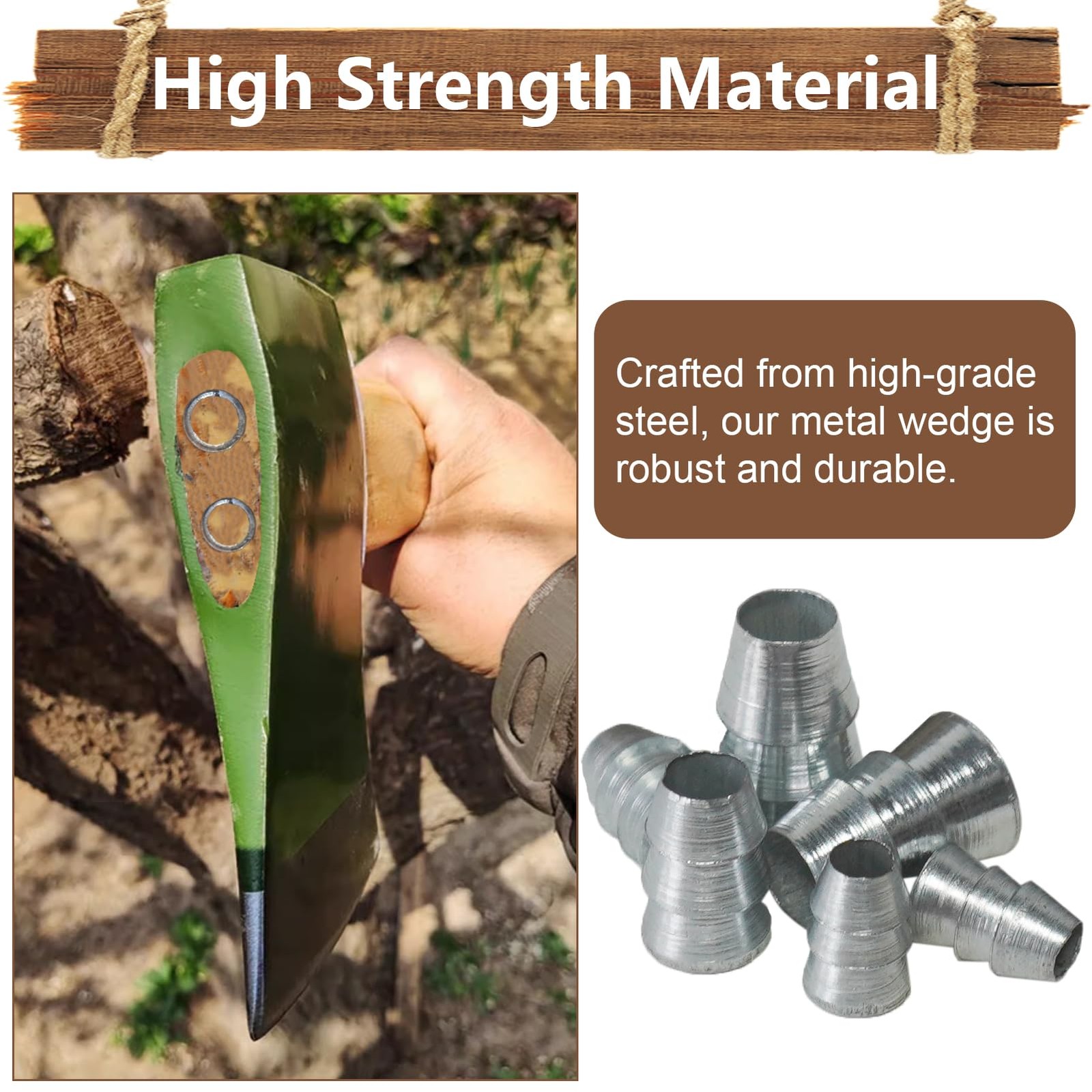 21 PCS Extended round Axe Handle Wedge Safety Metal Wedge Hammer Handle Wedges S