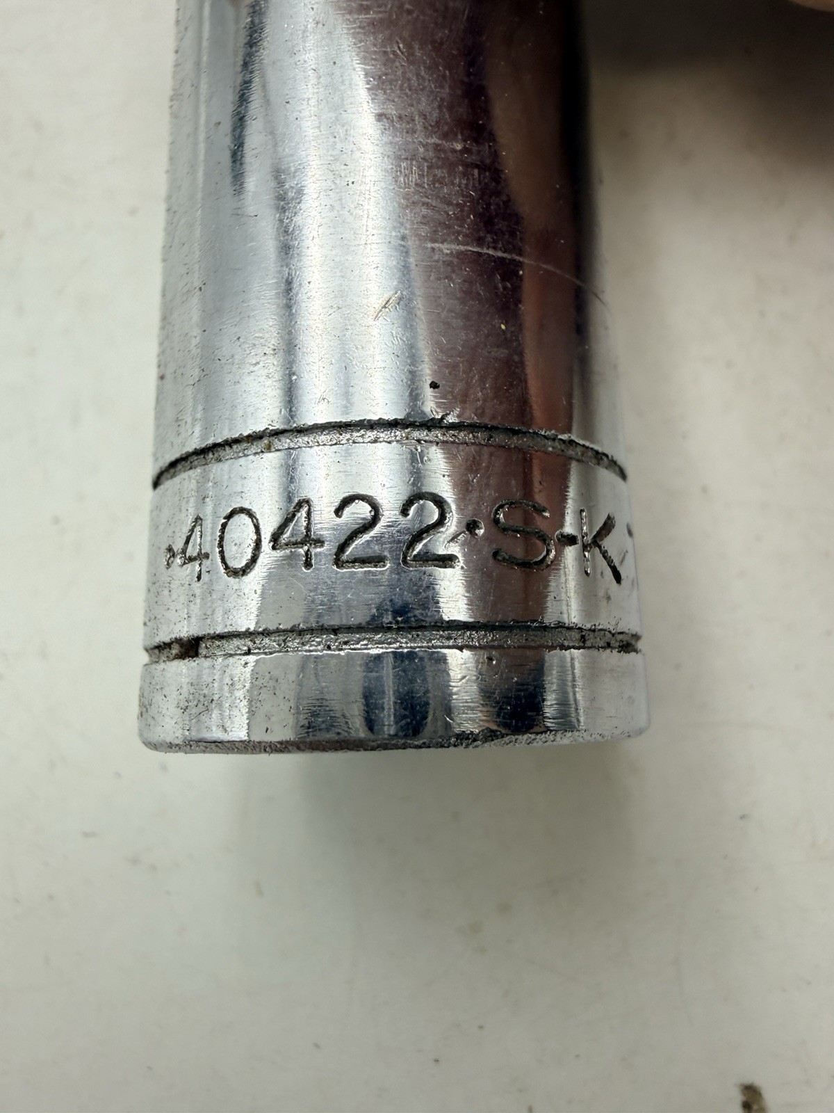 Vtg S-K WAYNE Tools 3/8″ Drive SAE 7pc Deep Well Socket Set In Orig. Metal Case