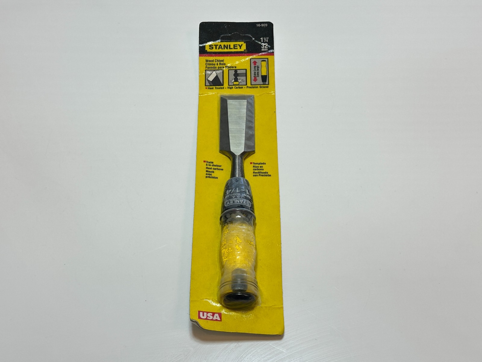 Stanley USA (NOS) Wood Chisel Contractor Grade 16-909 1-1/4″ (32mm) Wide, 1996