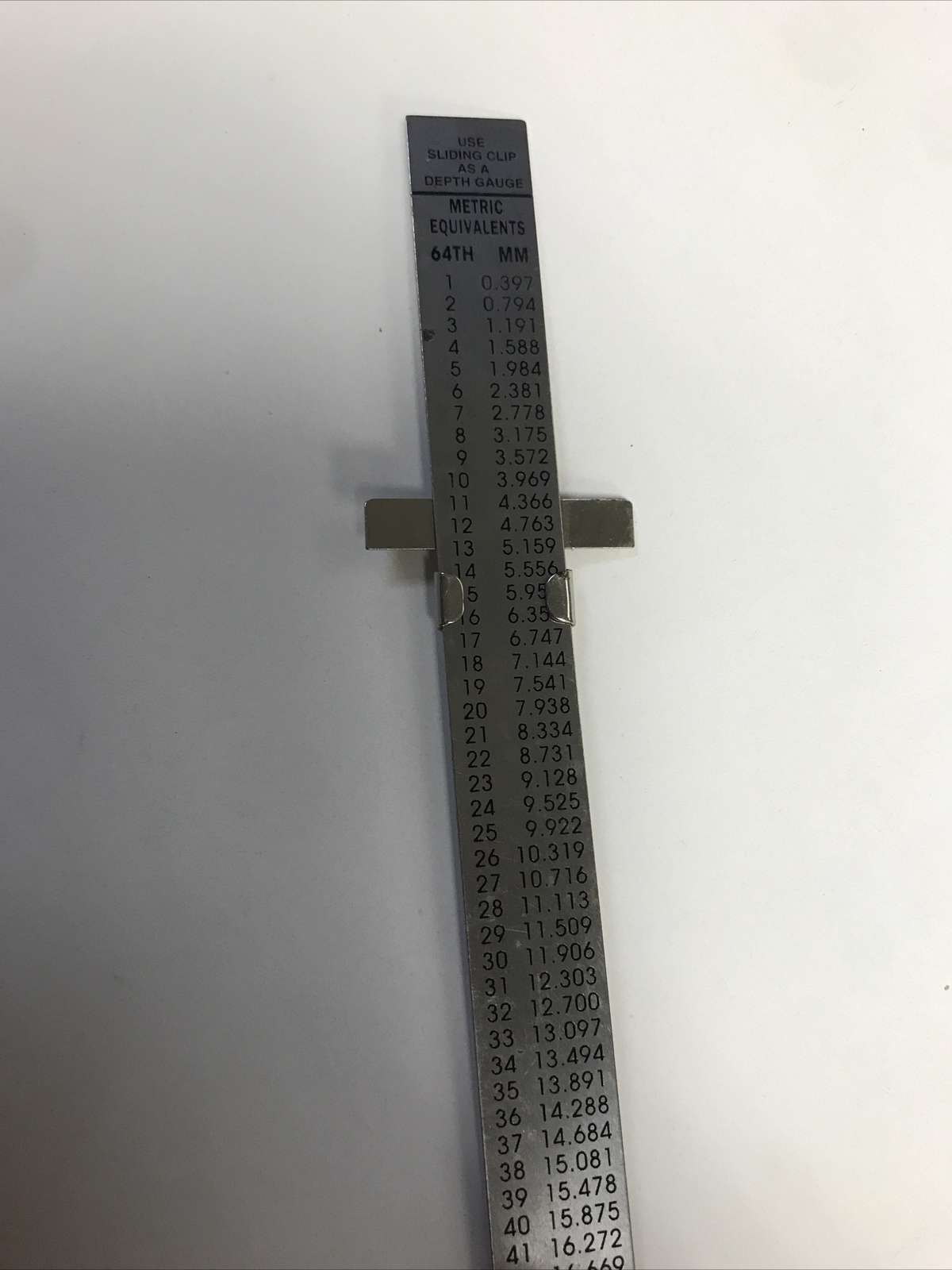 VINTAGE Marked FOSTEC INC METAL POCKET 6″ EXECUTIVE RULER