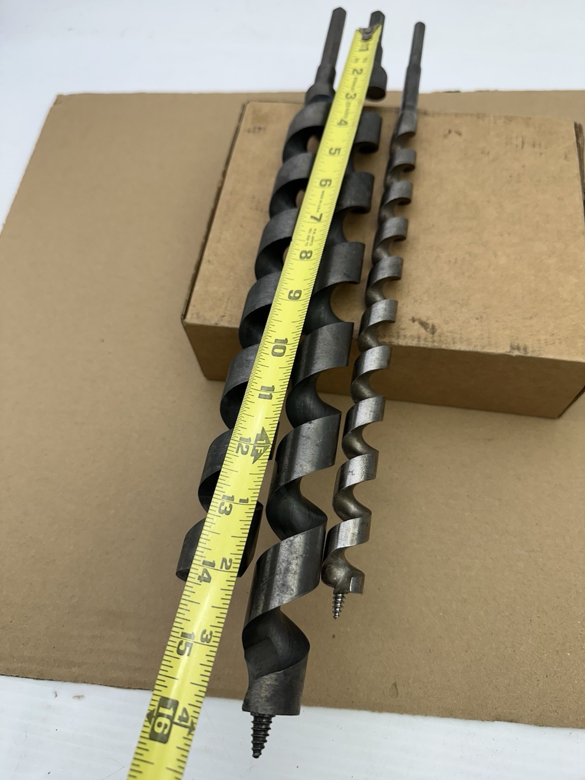 Rare Vintage Lot 3 GREENLEE Ships Auger Drill Bit 12/14/16” Length 3/4” To 1-1/4
