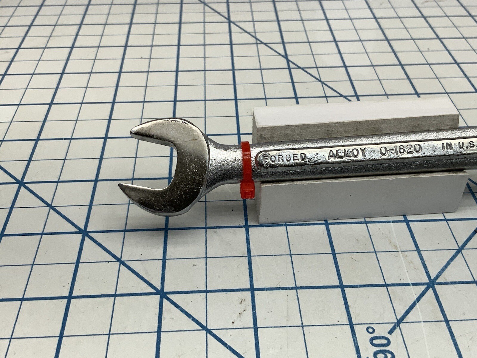 S-K WAYNE SK O-1820, Open End Wrench, 9/16in. X 5/8in., USA Made RED Tag