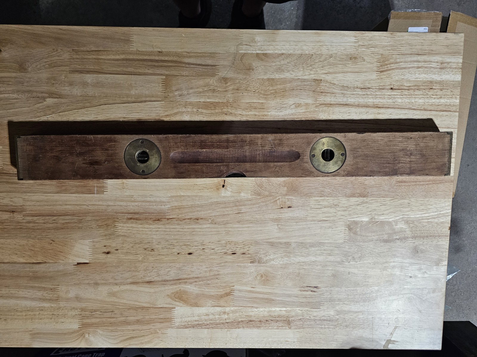 Vintage STANLEY RULE & LEVEL CO. Adjustable Wood & Brass Level No. 30