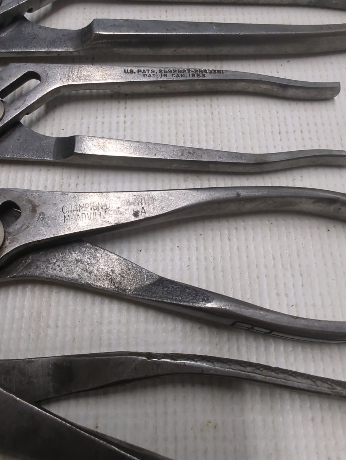 Vintage Channellock Pliers 417, 420, 426 & One Pair Of GB Pliers USA Pat. 1953