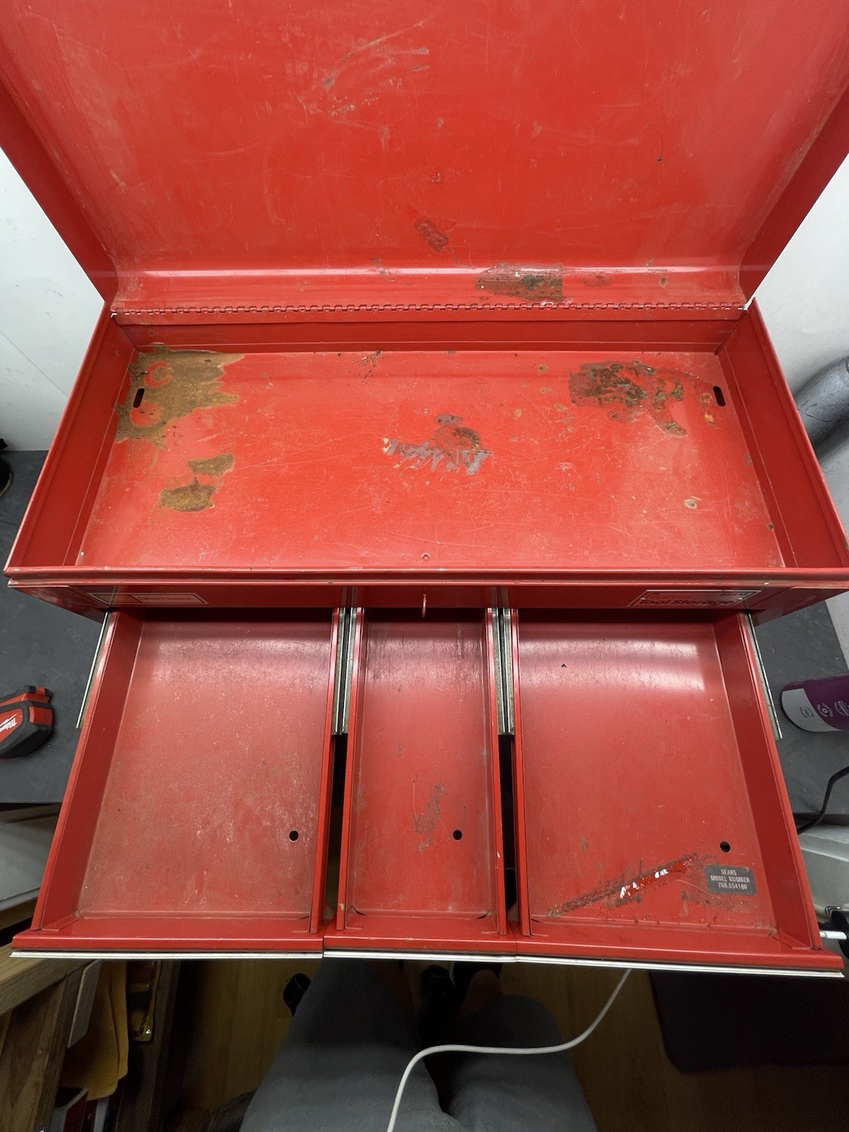 Vintage Craftsman 6 Drawer Metal Home Tool Storage Chest USA 1984 Rare Chest