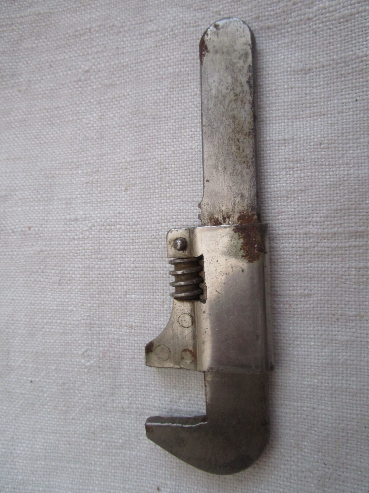 Really Old Stainless Miniature? Small Wrench/pipe wrench signed MY24-13