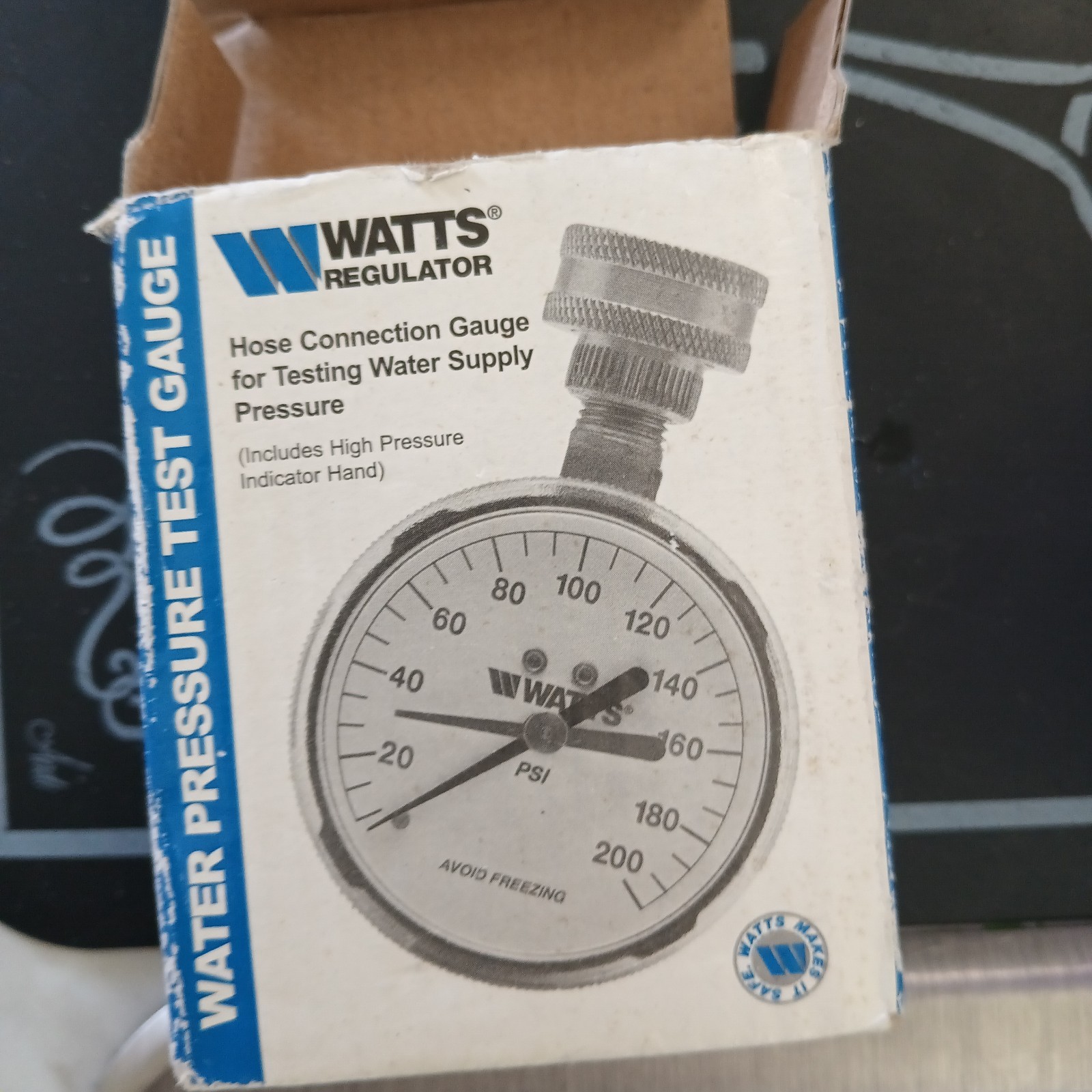 Watts Regulator Water Pressure Test Gauge 3/4 I’m