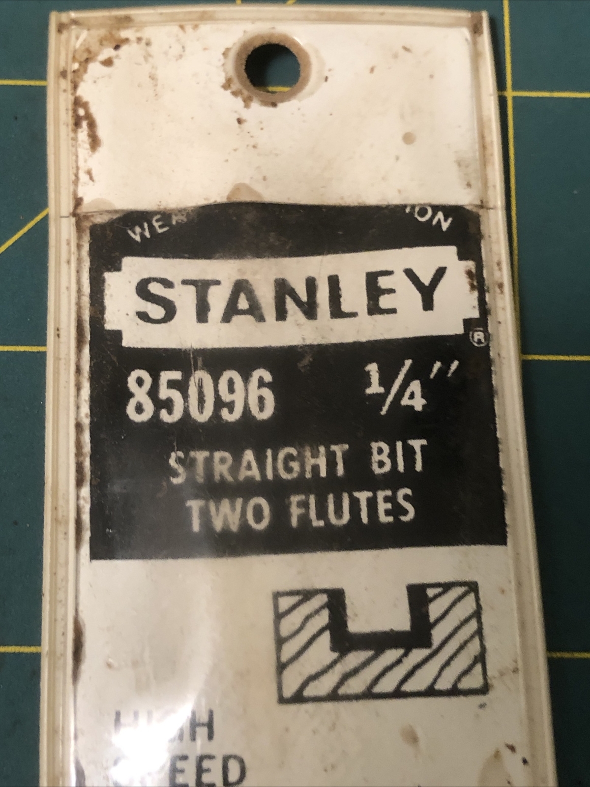 2 Stanley 85096 1/4” Straight Bit Two Flutes High Speed Steel New Bern NC USA