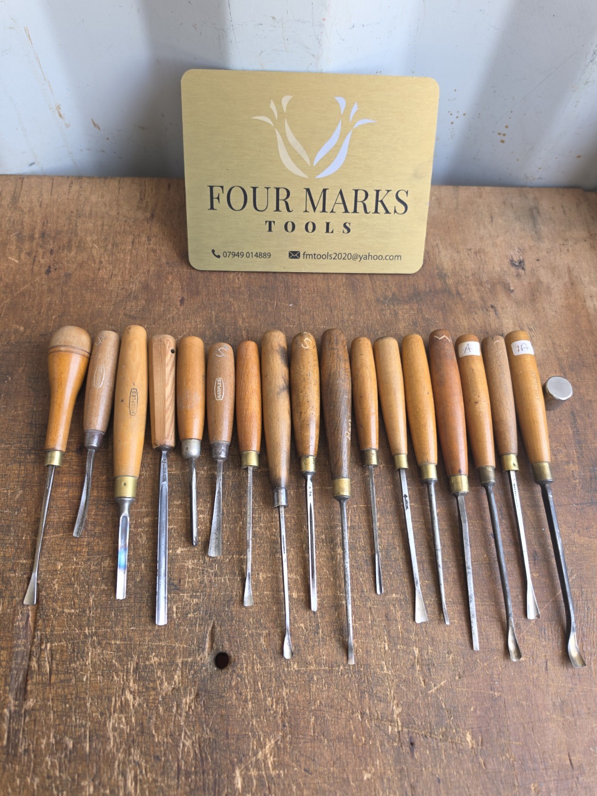 17 x Marples Carving Chisels And Gouges Wood Carving Ben Harms Collection