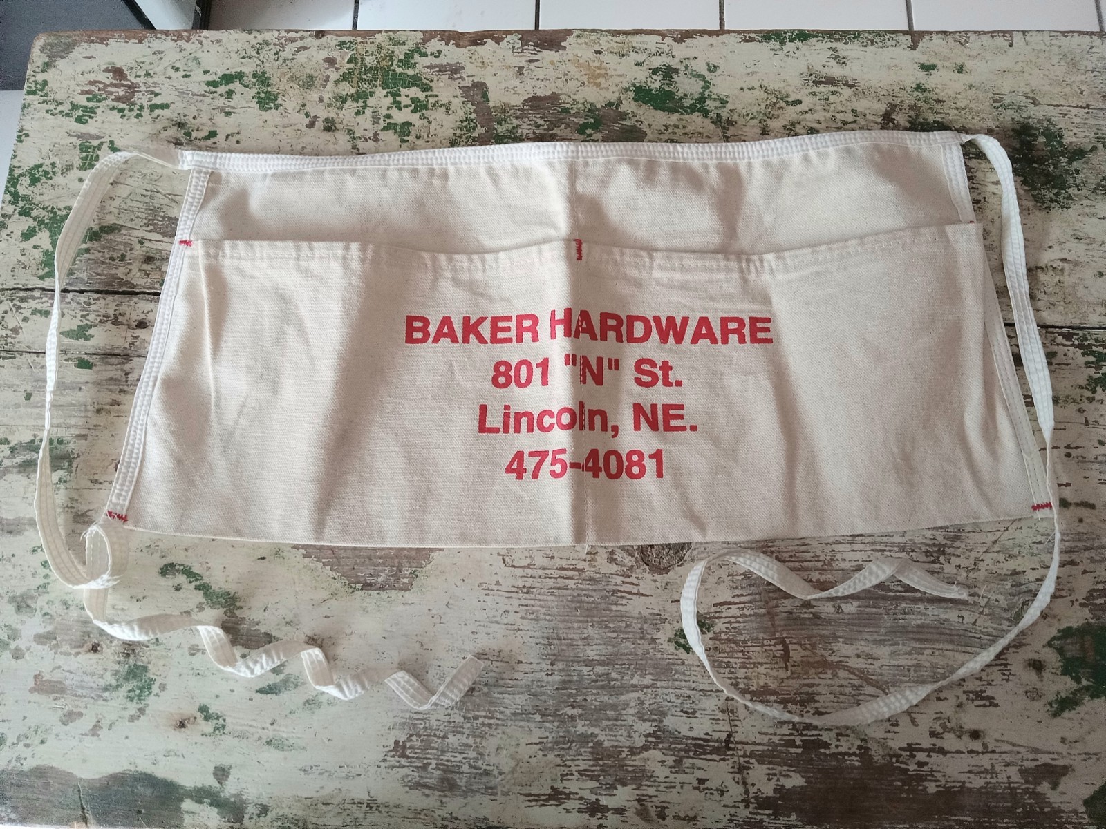 Vintage Baker Hardware Lincoln Ne Nail Bag 801 N St Advertising