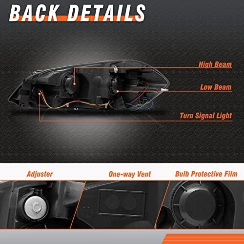 Headlights Assembly for 2006-2013 Chevy Impala | 2014-2016 Chevy Impala Limited