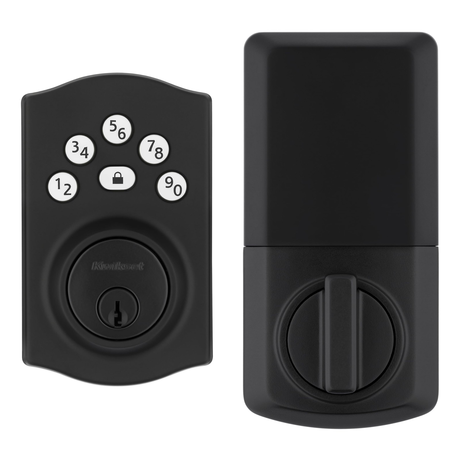 Kwikset Powerbolt 240 5-Button Keypad Matte Black Traditional,