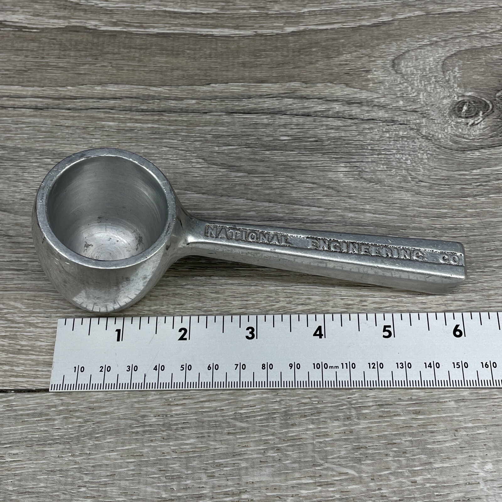 Vintage 1950 Sand Cast Aluminum Measuring Device from National Engineering Co.