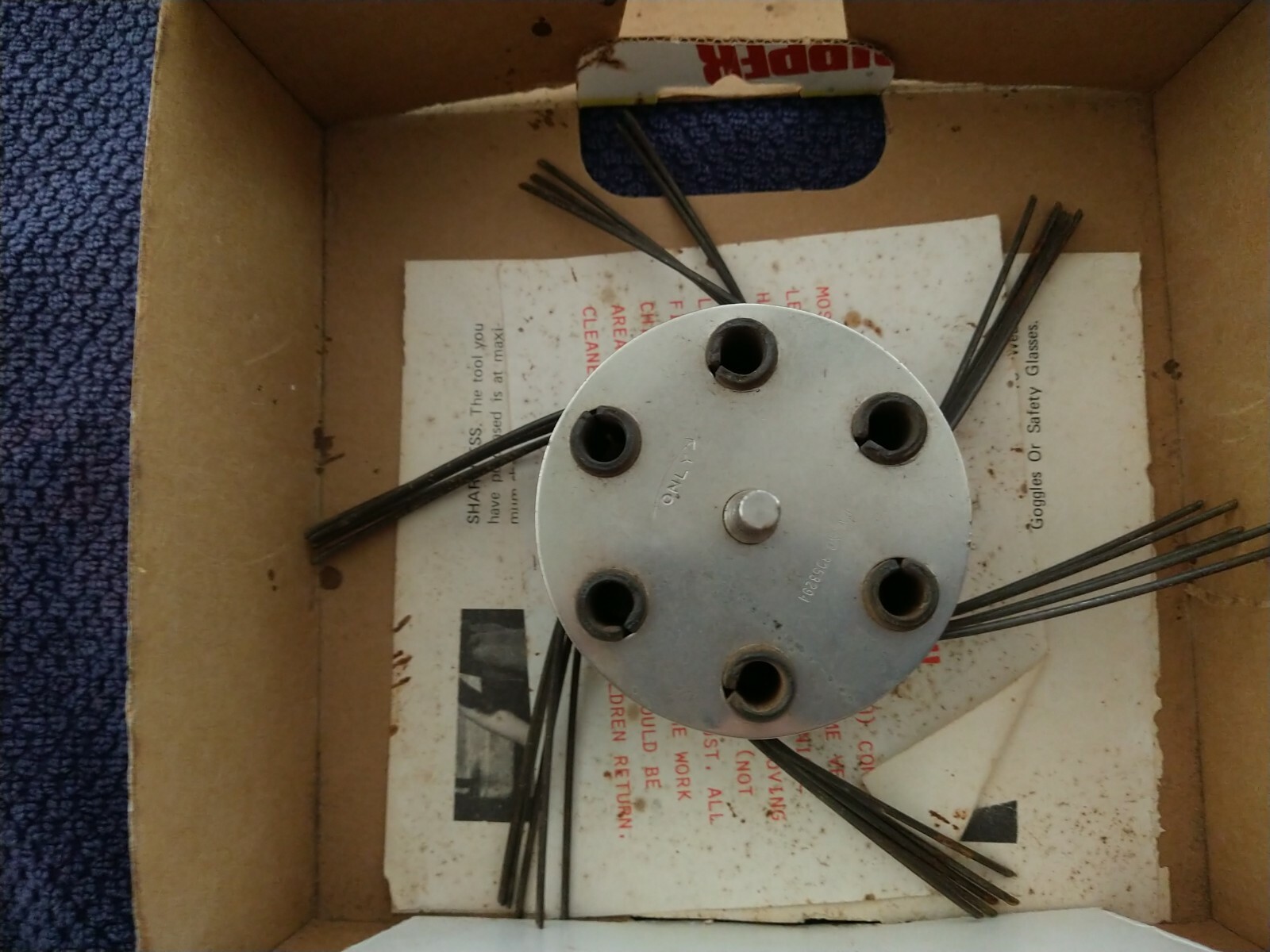 Thompson Roto Stripper Drill Attachment Fine Tool Paint Rust Removal USA Made