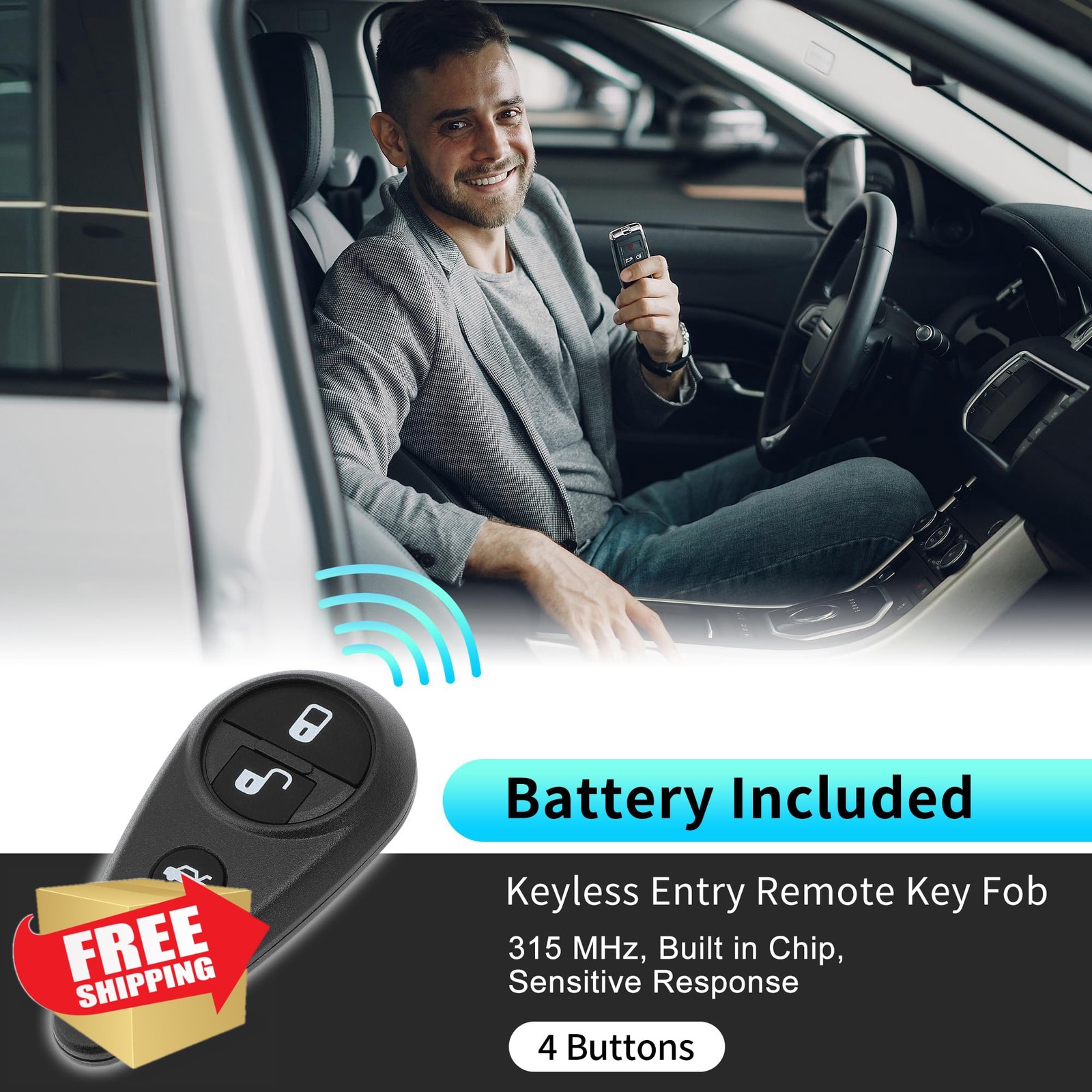 X AUTOHAUX Subaru Keyless Entry Remote 315MHz 4 Button