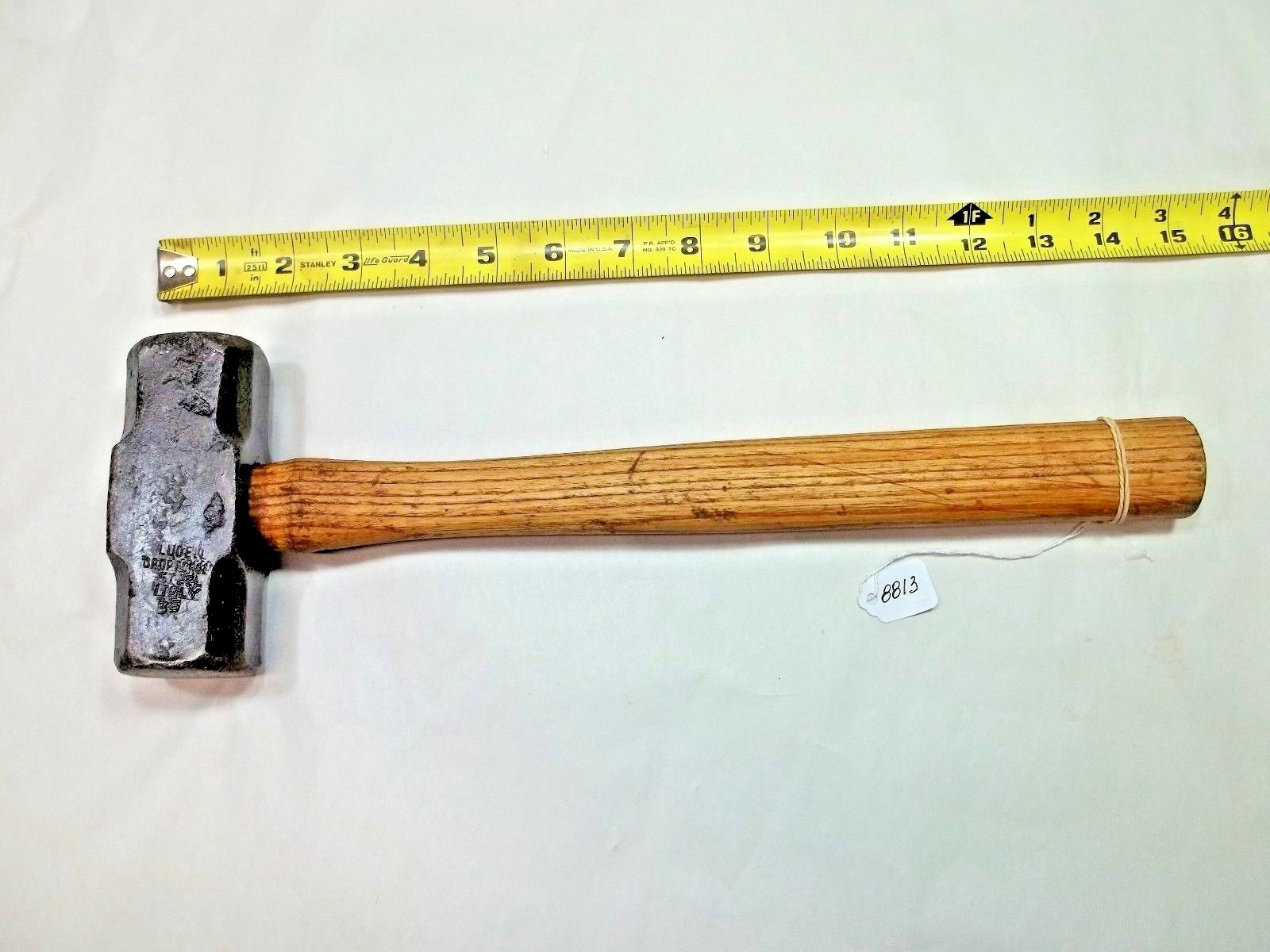 LUDELL Vintage Blacksmith Hammer, 3 lbs. 11 oz. Total Weight, Made in Italy