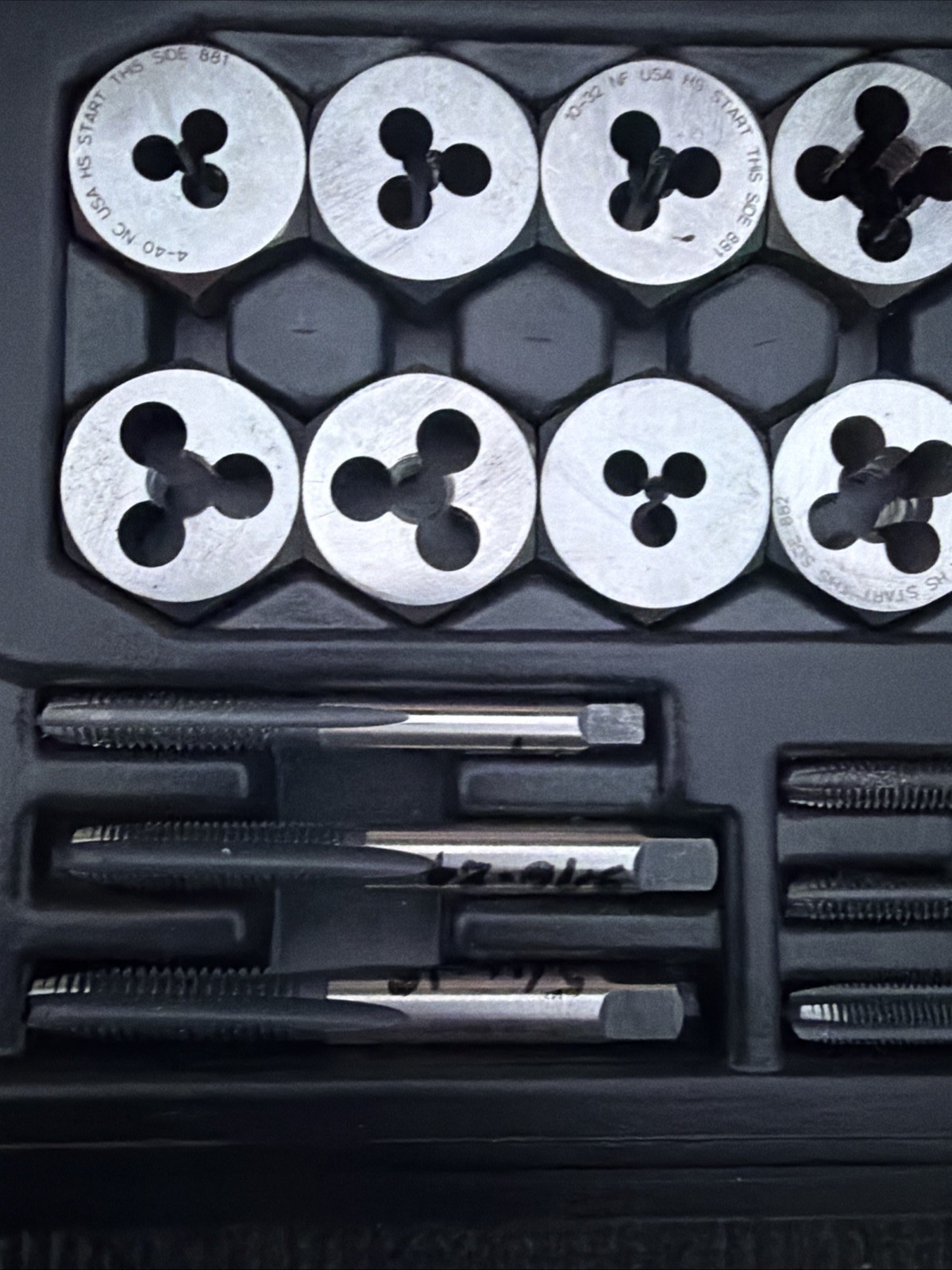 Sears Craftsman Professional high Speed Steel Tap Die Set 52306 Standard Sae