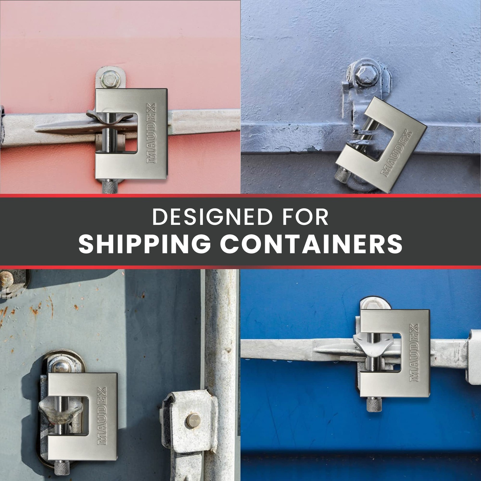 Maudex® MDP/90 Heavy Duty Lock with 10 Keys for Outdoor Use [Nickel Plated Finis