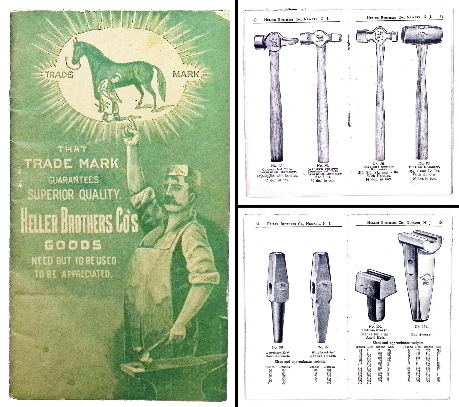 Orig. 1910 60 Page Heller Brothers Catalogue of Farrier’s Tools – mjdtoolparts