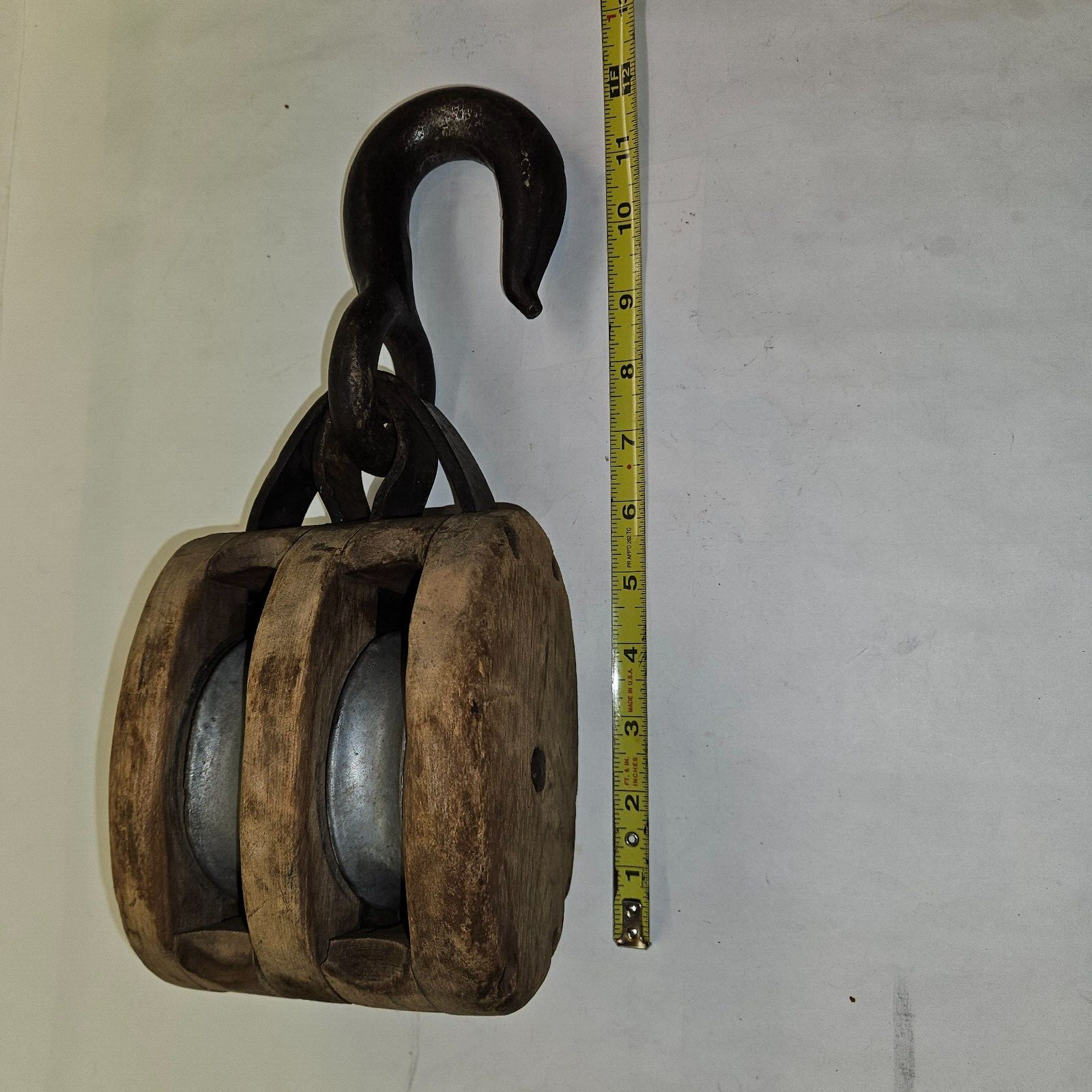 Vintage 1930s-40’s Boston and Lockport Block & Tackle Pulley-12″X5″X4″-