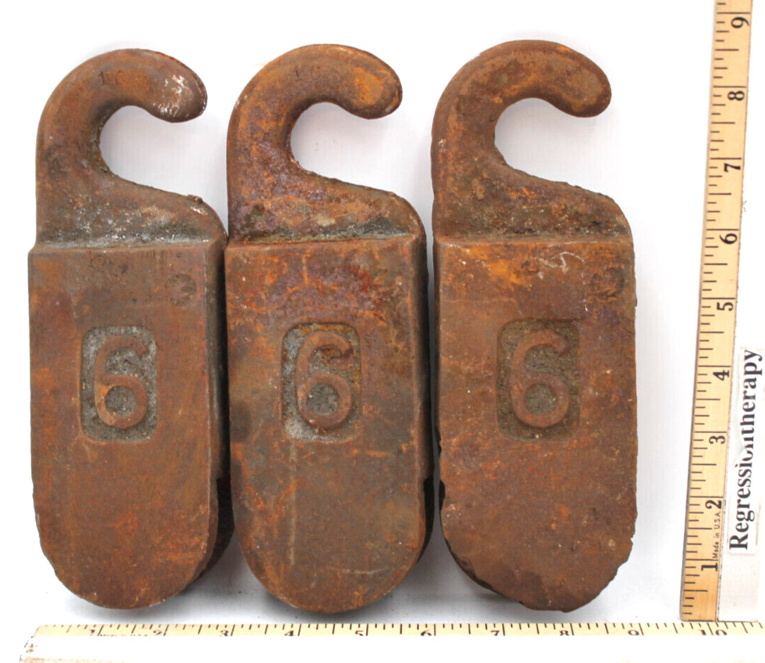 666 3pc CNY USA Interlocking 666 Shackle Chain Fall Halloween Decor! 2.6lbs. Ea.
