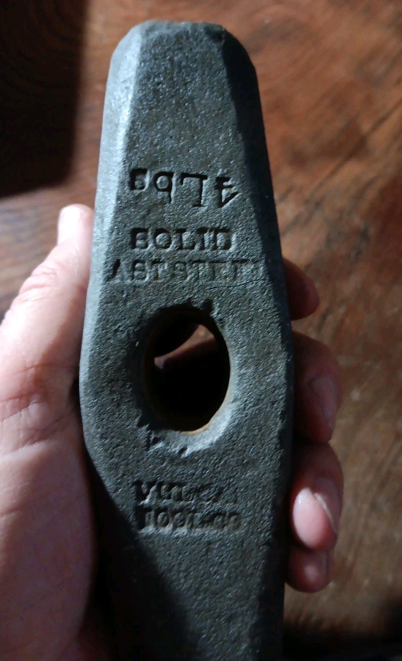 Vulcan Tool Co 4 lb Mining Blacksmith Hammer Head Octagon Face Solid Cast Steel