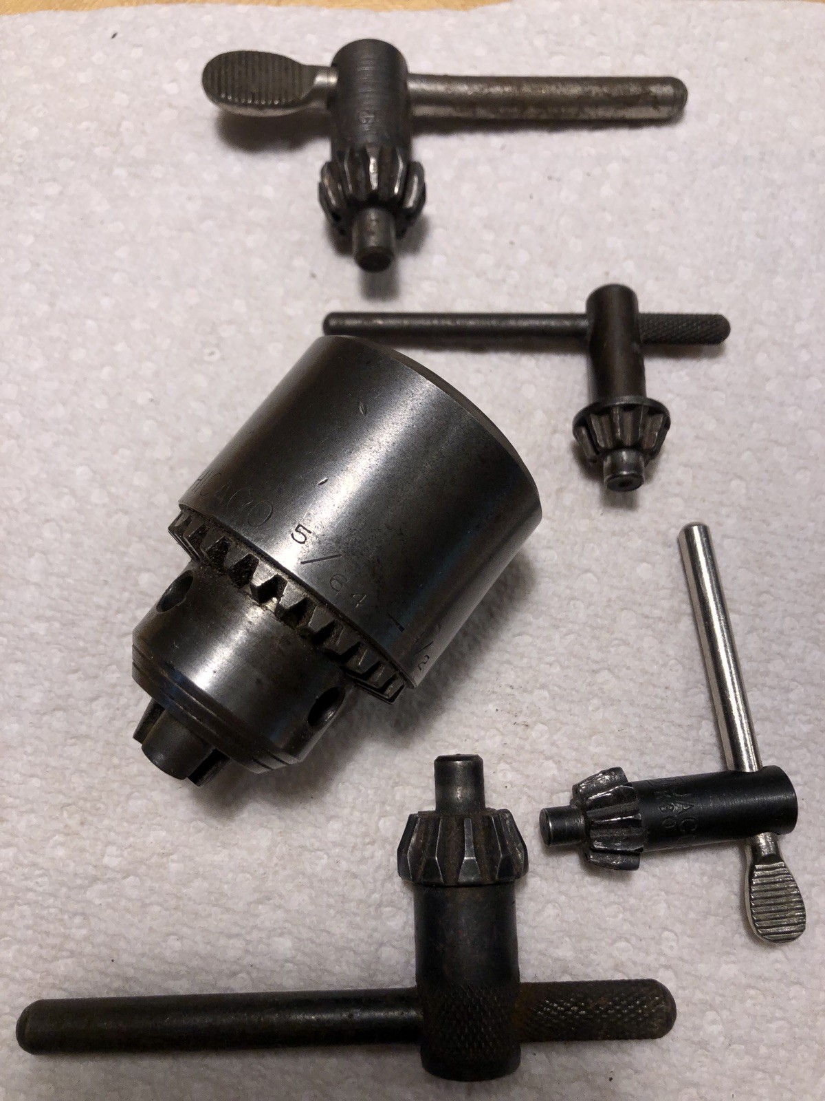 USED Supreme H5B Chicago 5/64-1/2″ CAP Taper Mount 1/2-20 Thread Jacobs Keys LOT