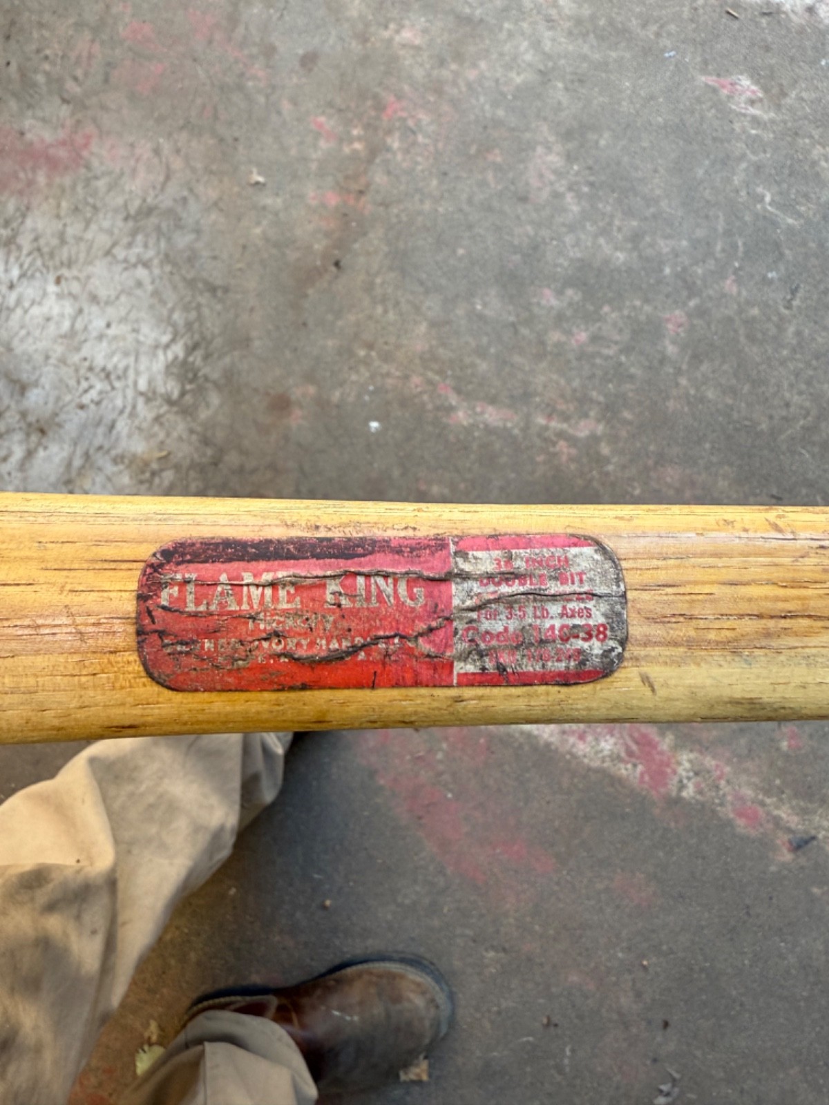 Vintage 3-3/4 Lb. Hults Bruks Sweden double bit axe, 36″ handle.