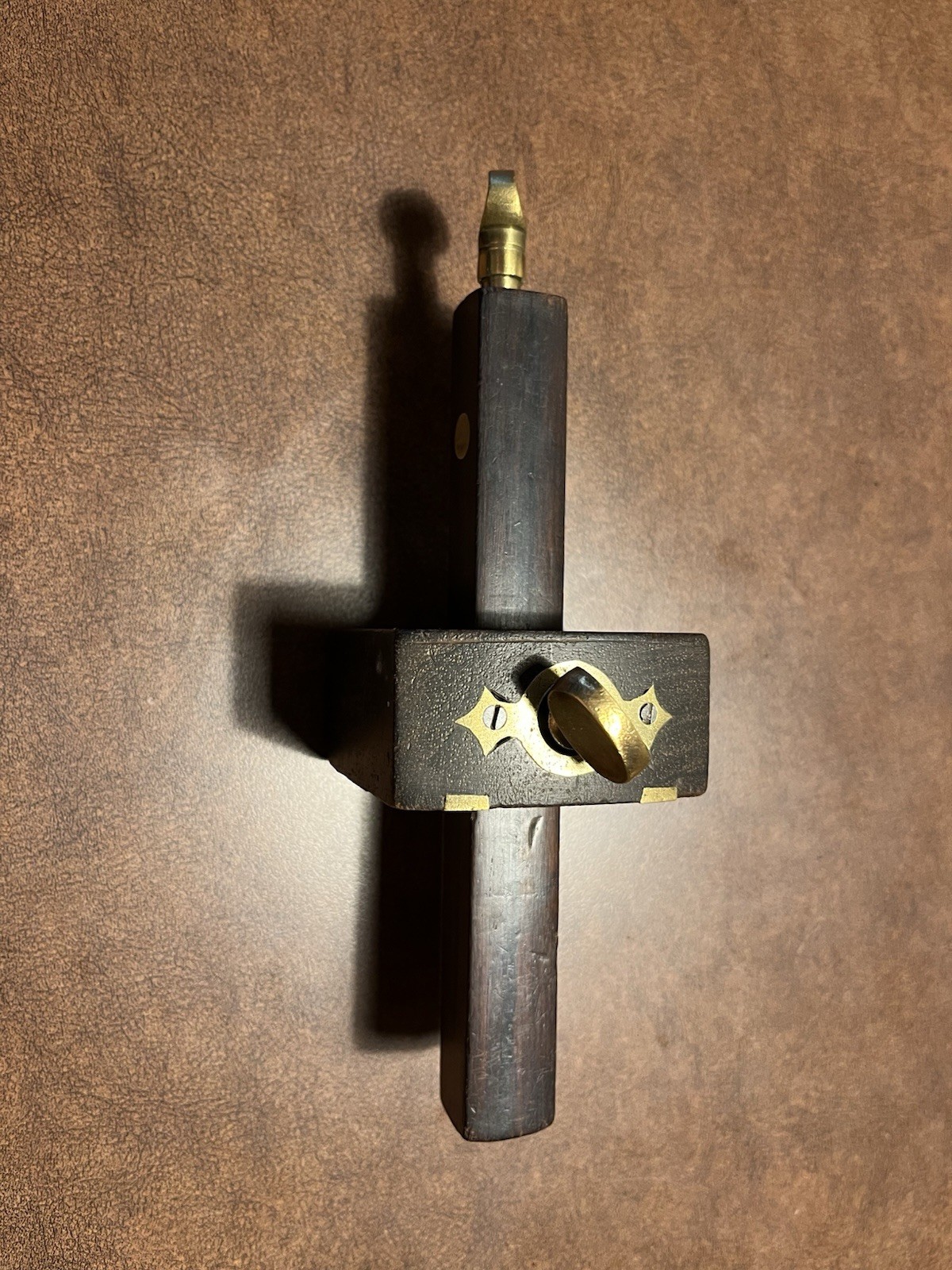 F.G. Pearson Acute Sheffield-J.S. Bullard Rosewood & Brass Marking Gauge EUC