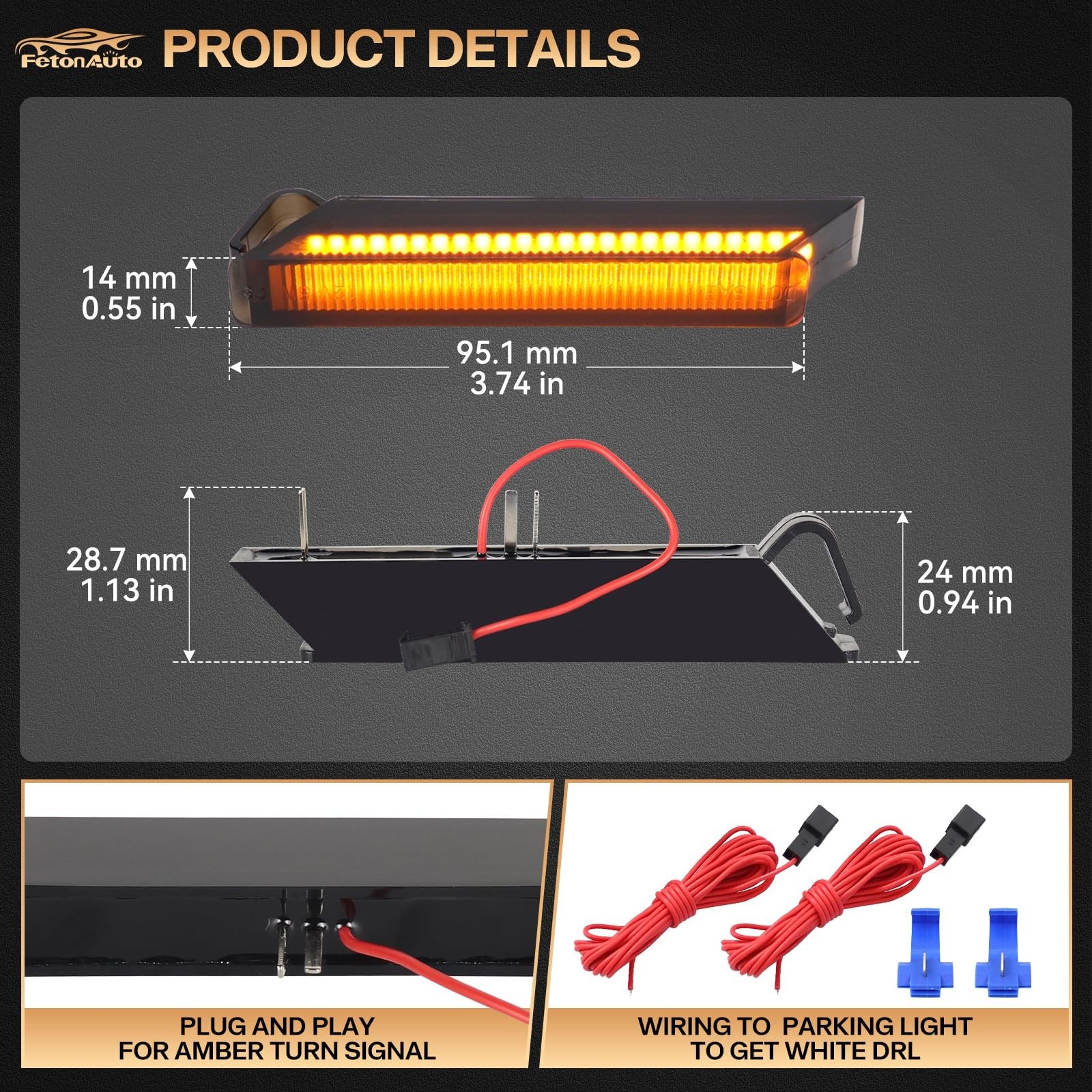 Sequential Switchback LED Side Mirror Turn Signals Running Lights for Ford F1…